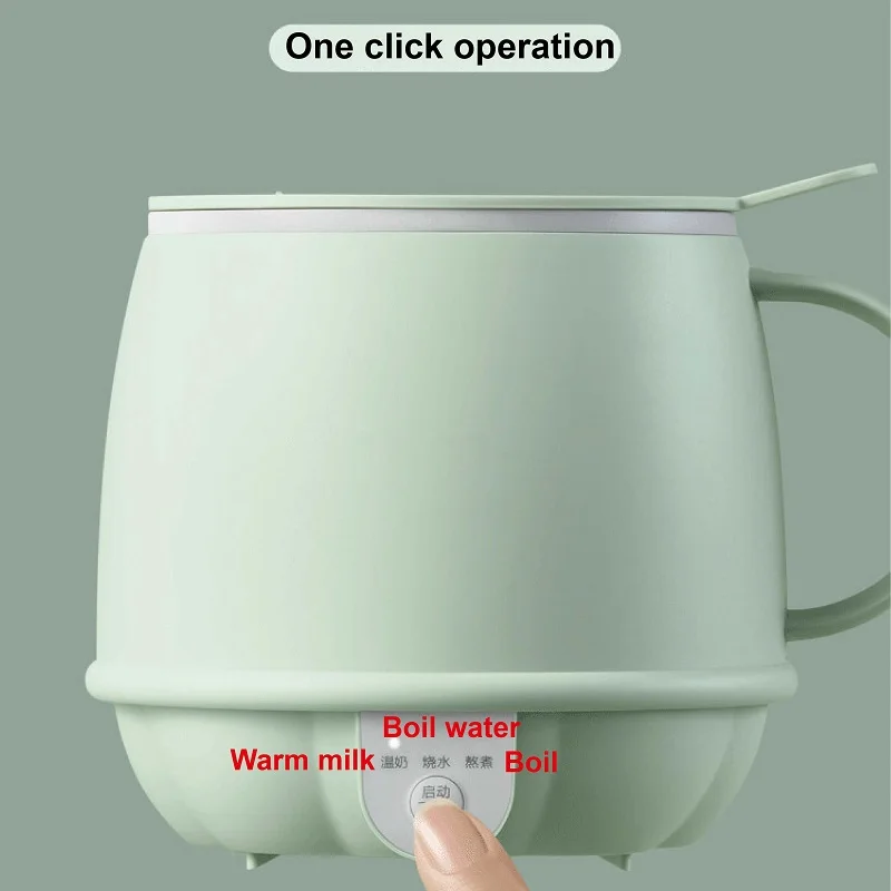 500ml Mini Electric Kettle Office Smart Health Cup Heating Cup Multi-function Electric Stew Cup Home Hot Milk Thermos Cup 220V 6