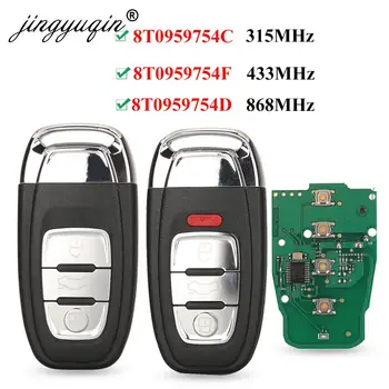 Keyforkess Smart Chiave A Distanza Keyless 3/4 Pulsante 315MHz/433MHZ/868MHZ 8T0 959 754C per Per audi Q5 A4L A5 A6 A7 A8 RS4 RS5 S4 S5