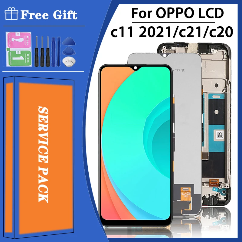 ЖК-дисплей 6,5 дюйма AAA + для OPPO Realme C11 2021 RMX3231 для Oppo C20 C21 RMX3201 RMX3063 LCD