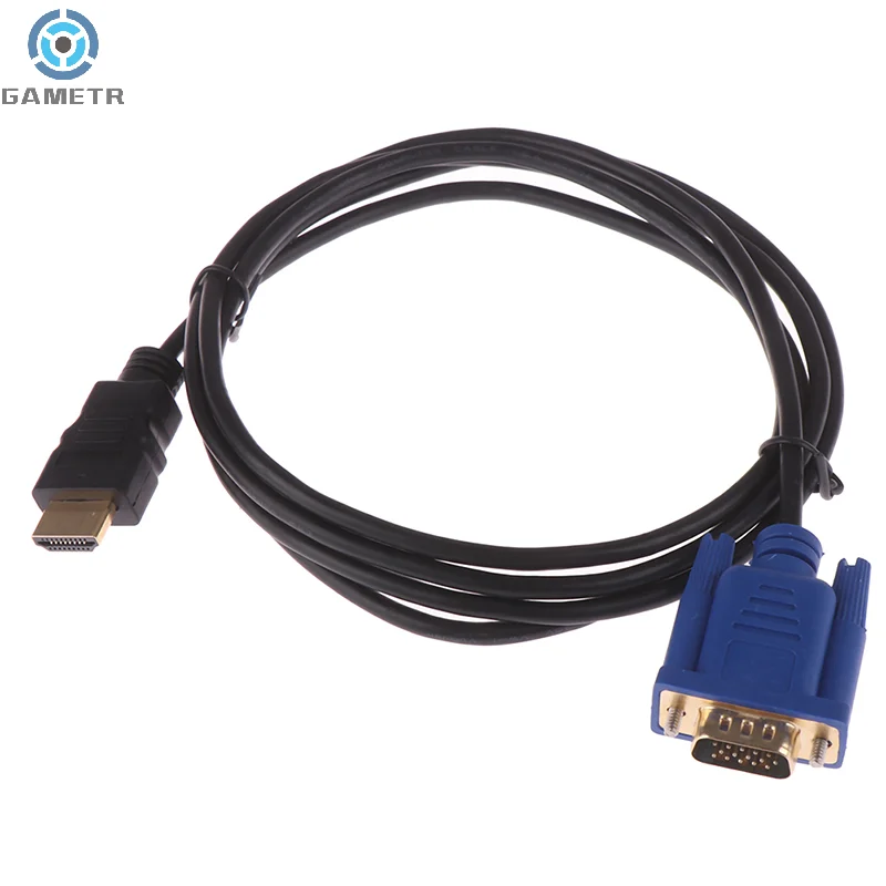 HDMI Cable 1.8M HDMI To VGA 1080P HD With Audio Adapter Cable TO VGA Black Optical
