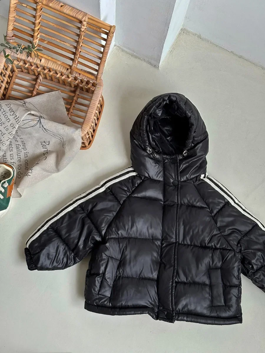 Down Jacket Children Jackets Girls Coat Korean Cotton Hooded Kids Jacket Winter Thicken Warm Girls Boys Casual Cotton Coats Outerwear Windproof Down Jackets