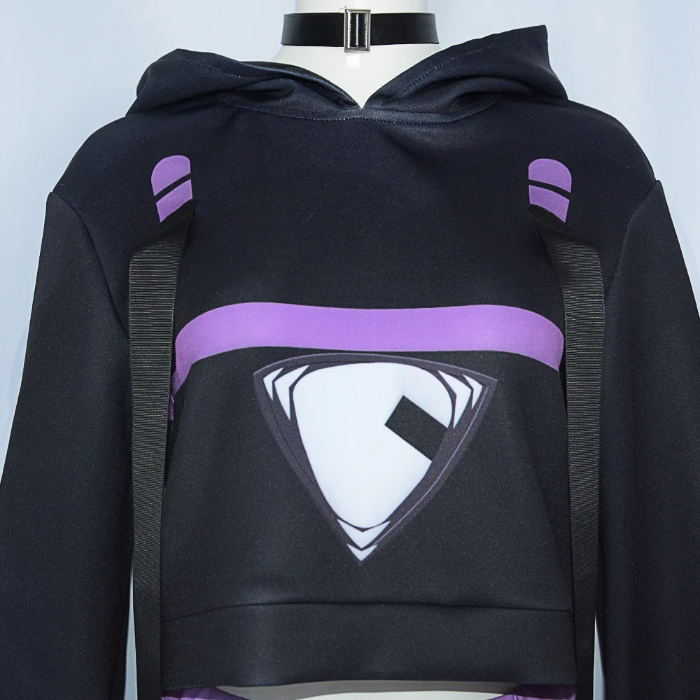 VTuber: Hololive Nekomata Okayu | Purple Hoodie Cosplay Costume 27 Hololive Nekomata Okayu Hoodie Cosplay Costume for Women (Unofficial)