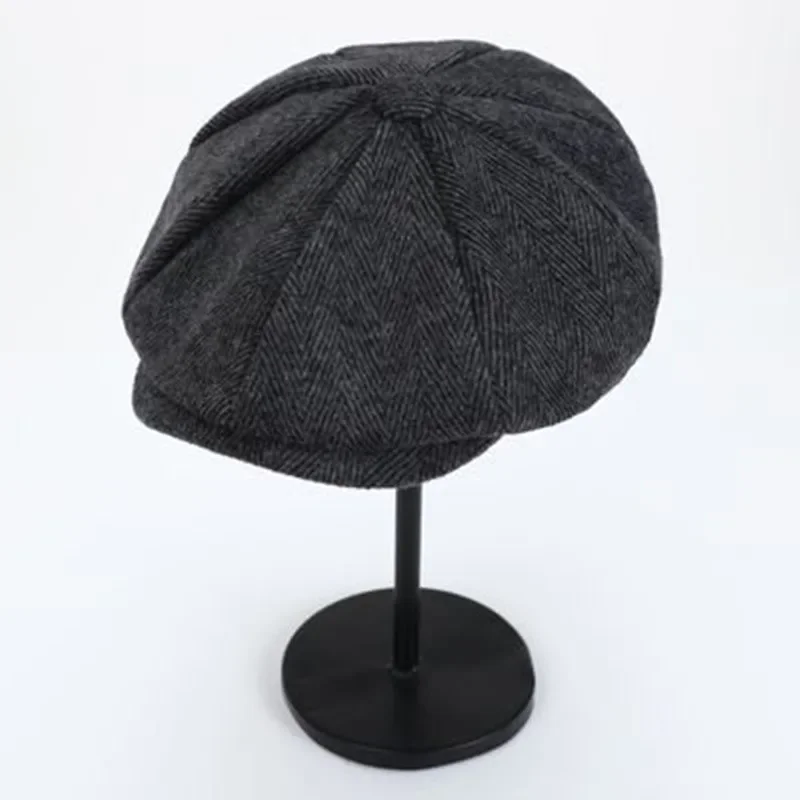 Retro Newsboy Caps Men Octagonal Hats...