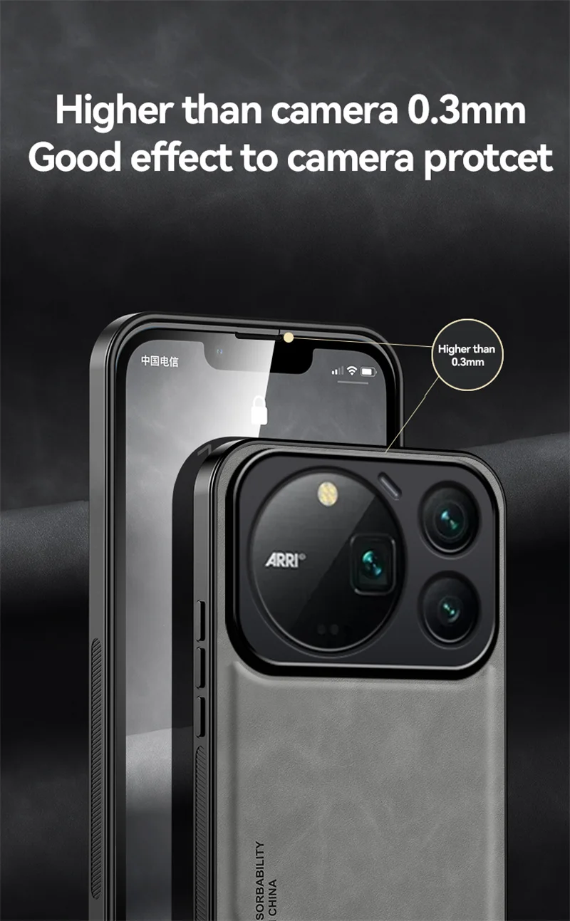 Premium Soft Silicone & Leather Back Phone Case with Magnetic Holder