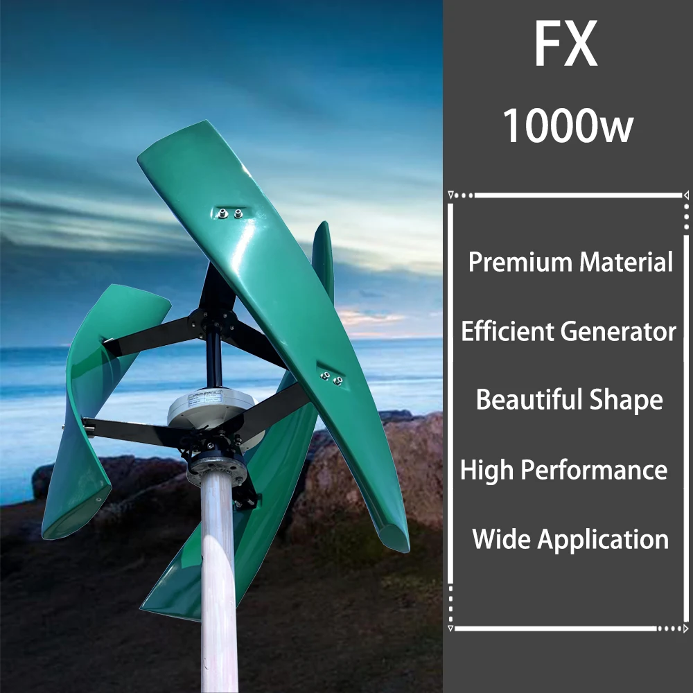 

Alternative energy 1000w wind generator vertical axis wind turbine generator wind mill fan for home use