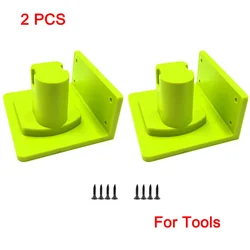 Dual Pack Wall Mount Storage Rack for Power Tool Batteries and Drills (2 Pcs)