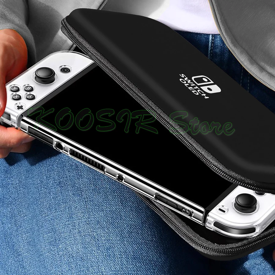 Capas para Nintendo Switch Oled Bolsa de Armazenamento Eva Case Protetor de Tela Tampas de Silicone para Nintendo Switch Oled Acessórios - Image 3