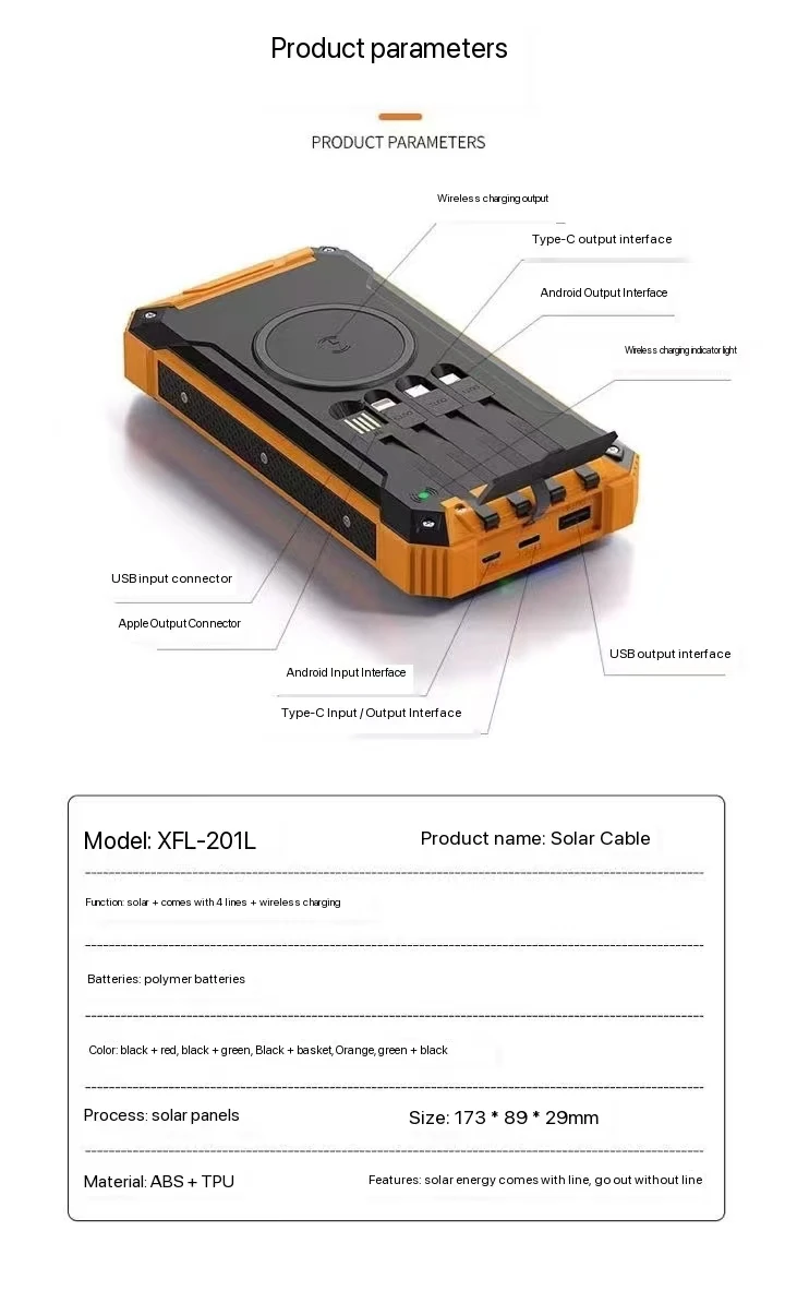 Neu Solar drahtlose lade 20000 mAh große kapazität handy outdoor power bank_voghion.com