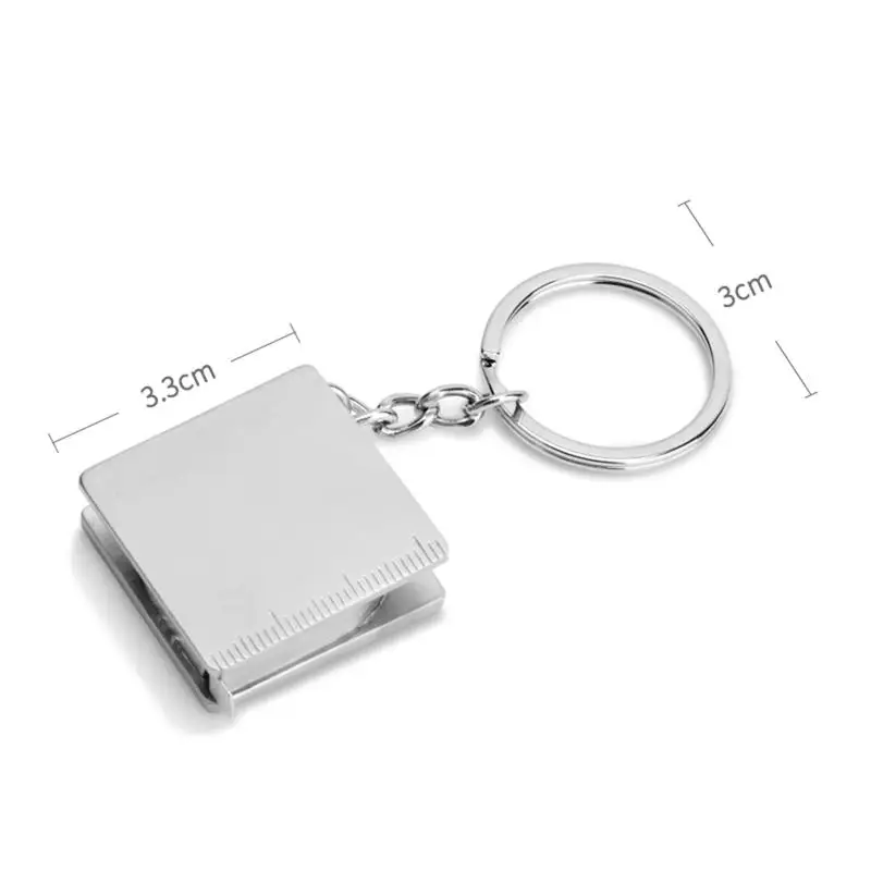 1/2PCS 키링 줄자 DIY 휴대용 측정 도구 테이프 줄자 키체인 휴대용 측정 도구 접이식 줄자