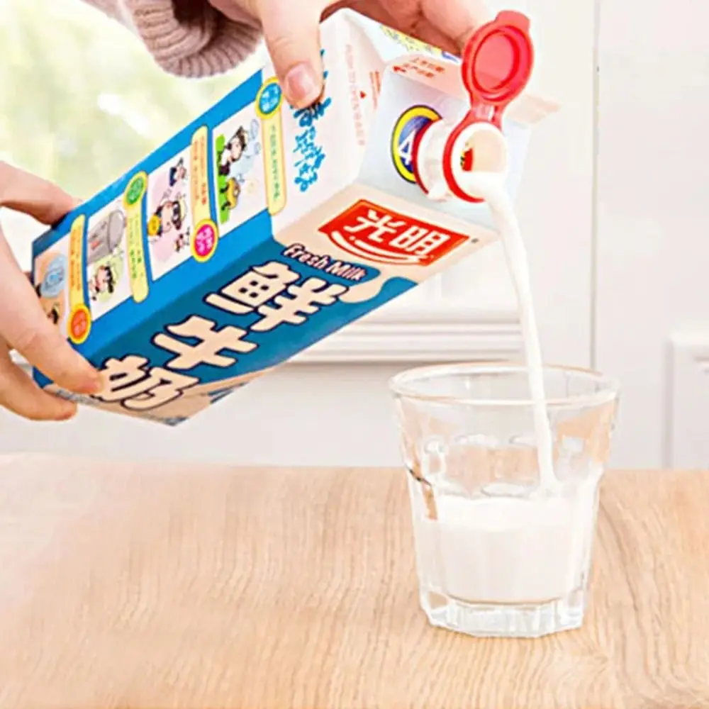 Food Cover 2Pcs Plastic Box Drinks Diverters Food Saver Anti Spillage Boxed Milk Sealing Lid Fresh Keeping Milk Drink Storage Lid Travel