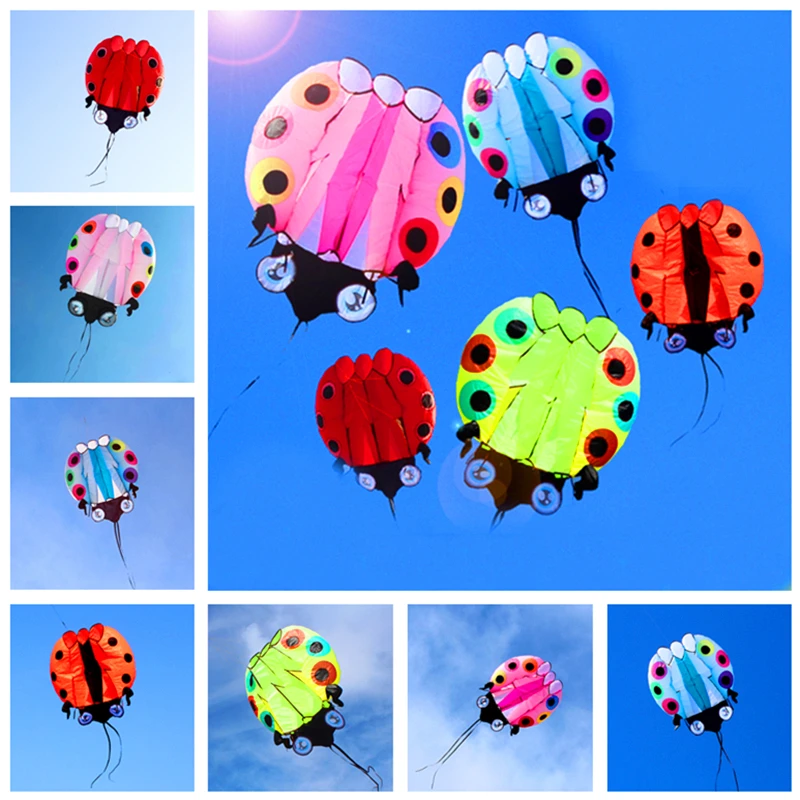 

free shipping ladybug kite flying large soft kite outdoor flying toys inflatable kites for adults kites vlieger inflatable kite