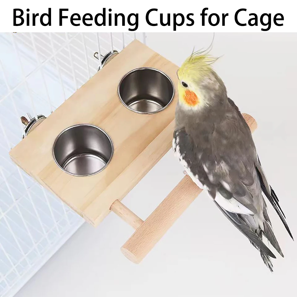 

Чашки для кормления птиц для клетки, подвесная кухонная миска для воды с перцем для легкой установки
