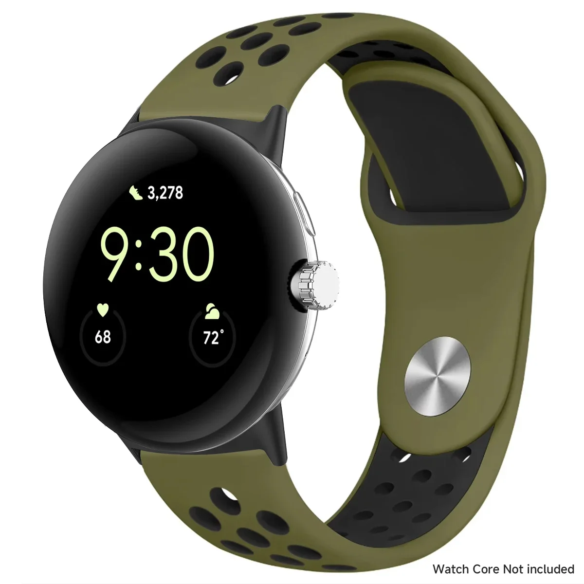 Breathable Silicone Sports Band for Google Pixel Watch - 41mm & 45mm Accessory Bracelet