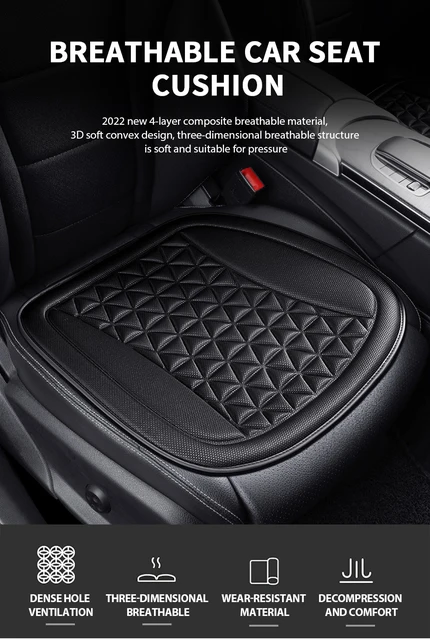 Cuscino Memory Foam Per Sedile Auto – Universale, Antiscivolo E Traspirante, Nero - Foto 6