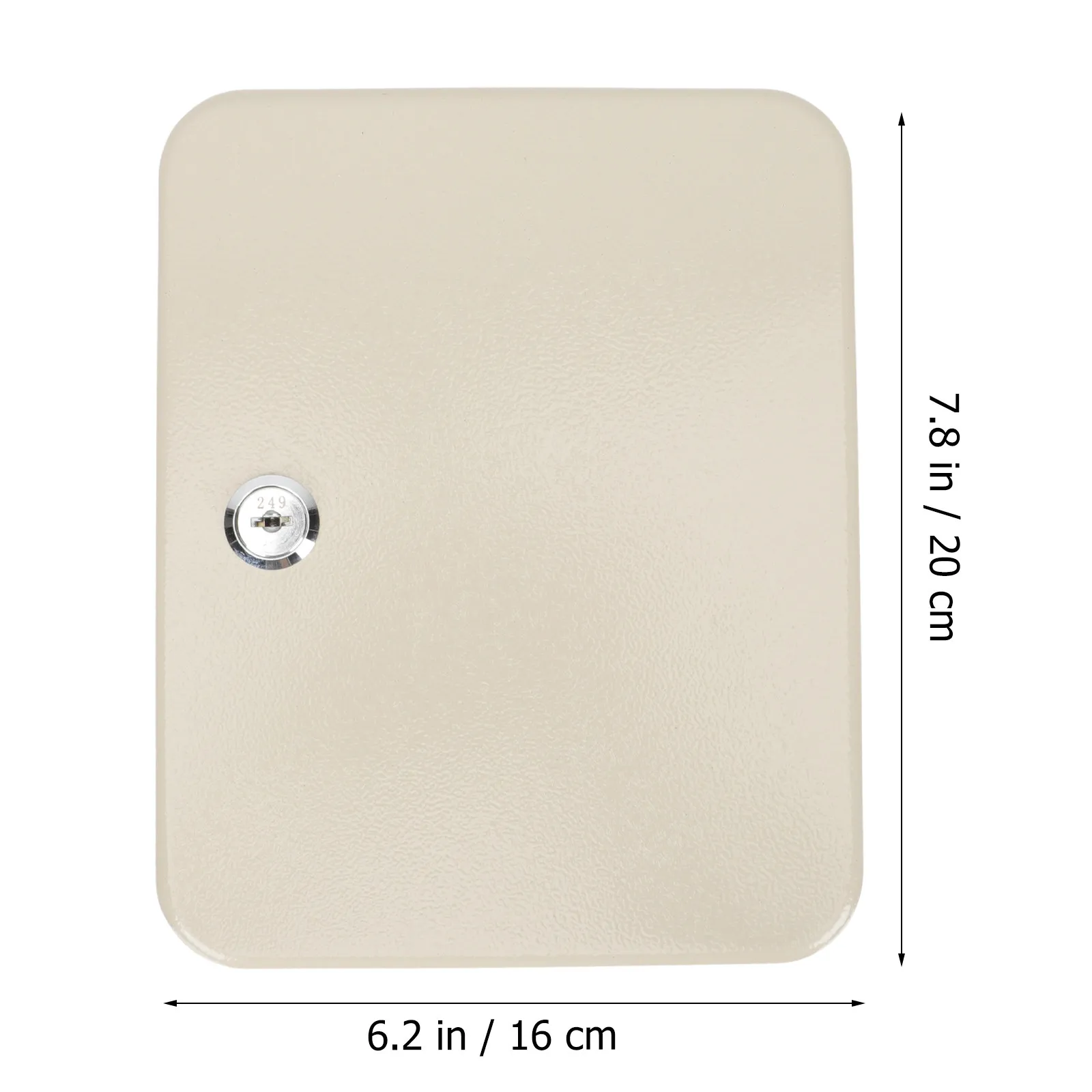 20 슬롯 벽걸이형 키 캐비닛 박스 잠금 홀더 정리함 보안 보관 케이스 연철 키 박스 가정용 브라운