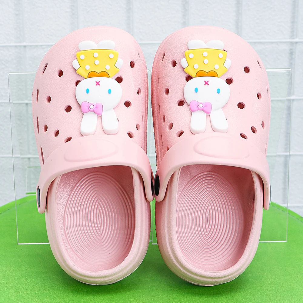 Children'S Cartoon Anti-Slip Outdoor Shoes Soft Slippers Boys and Girls Bathroom Slippers Super Cute Baby Home Hole Shoes