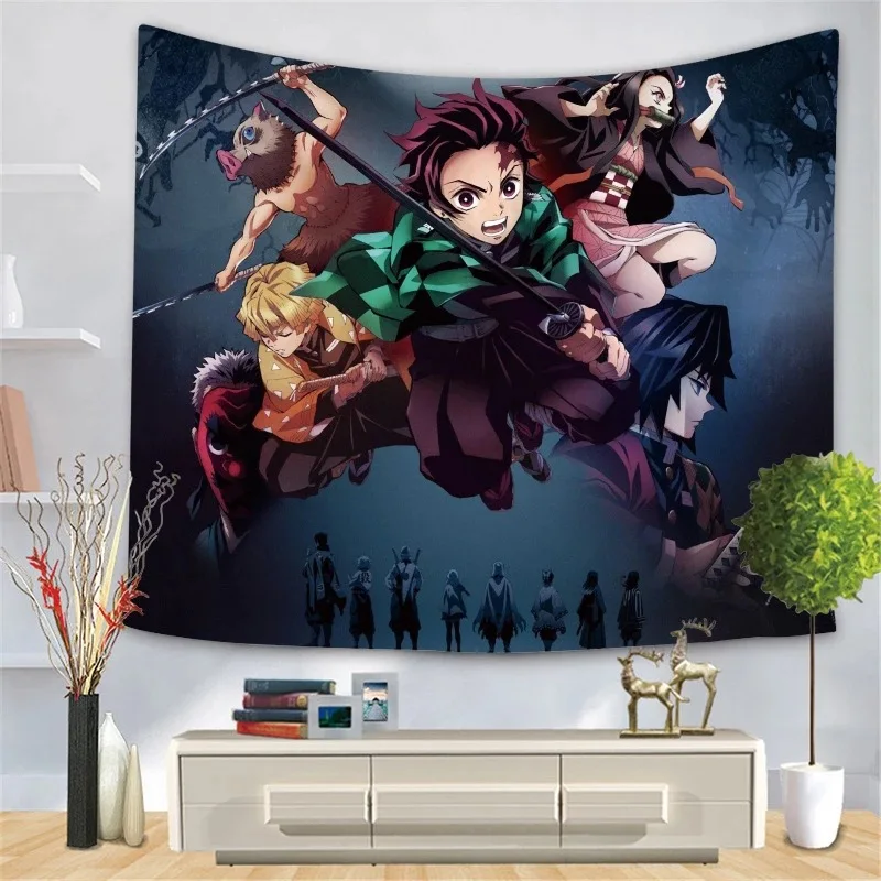 

Disney Ghost Blade Anime Tapestry Dormitory Bedside Wall Decoration Tapestry Netflix Live Background Cloth