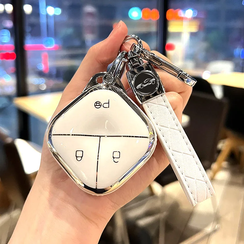 FullCoverSoftTPUCarKeyCaseforWulingBinguoAirEVforBaojun