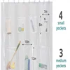 Minghe Shower curtain with 9 Mesh Pockets,Bathroom Shower Curtain,Vinyl 6 G Plastic Shower Curtain 72(W) x 72(H) Inches 6