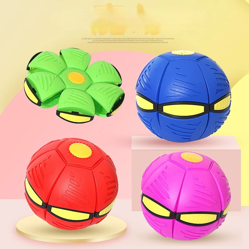 Flying UFO Flat Throw Disc Ball Without LED Light Magic Ball Toy Kid