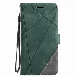 Leather Flip Wallet Cover with Card Slots for Smartphones - Stylish Protective Book Case (Green)