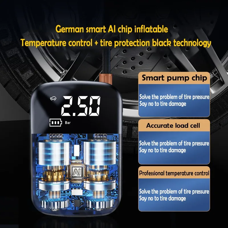 Car Air Compressor Electric Tire Inflator 4