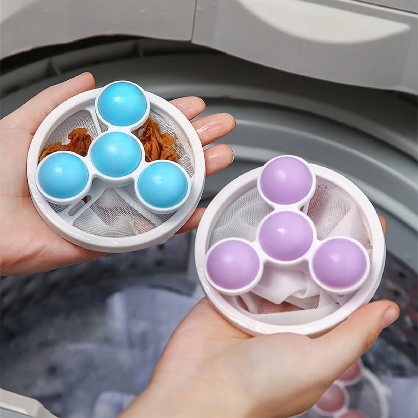 

Reusable Washing Machine Filter Bag Floating Lint Hair Catcher Pet Hair Remove Dirt Collection Mesh Laundry Ball Cleaning Tools