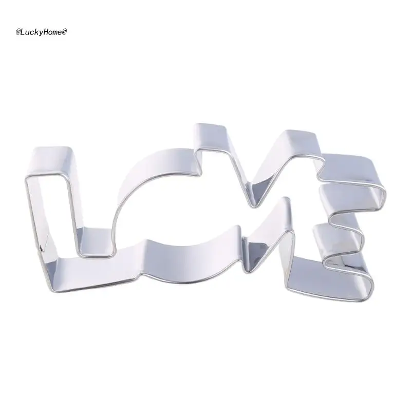 

11UA Stainless Steel 3D LOVE Letter Shape Fondant Cake Biscuit Cookie Cutter Mold DIY Baking Pastry Tool