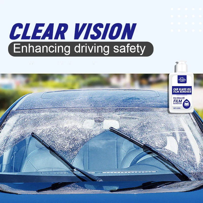 Car Glass Oil Film Removing Paste Deep Cleaning Polishing Glass Cleaner for Auto Windshield Home Streak-Free Shine Cleaner