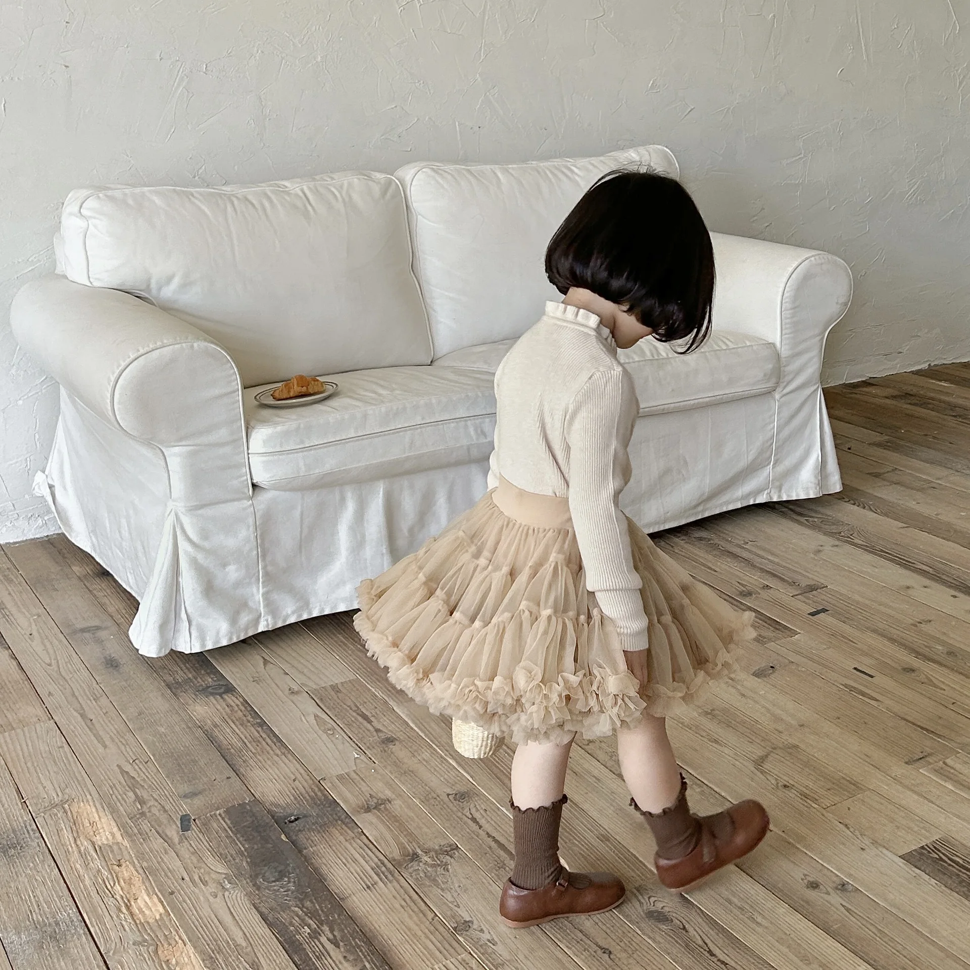 Children Tutu Skirt Girls 2023 New Fashionable Solid Color