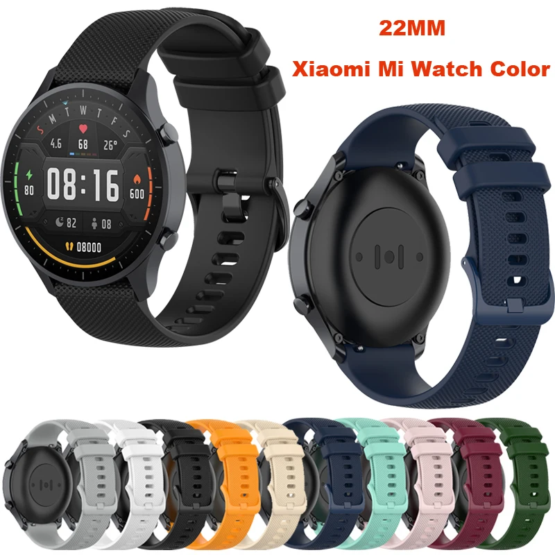 

Ремешок силиконовый для Xiaomi Mi Watch, сменный спортивный цветной браслет для наручных часов Mi, 22 мм