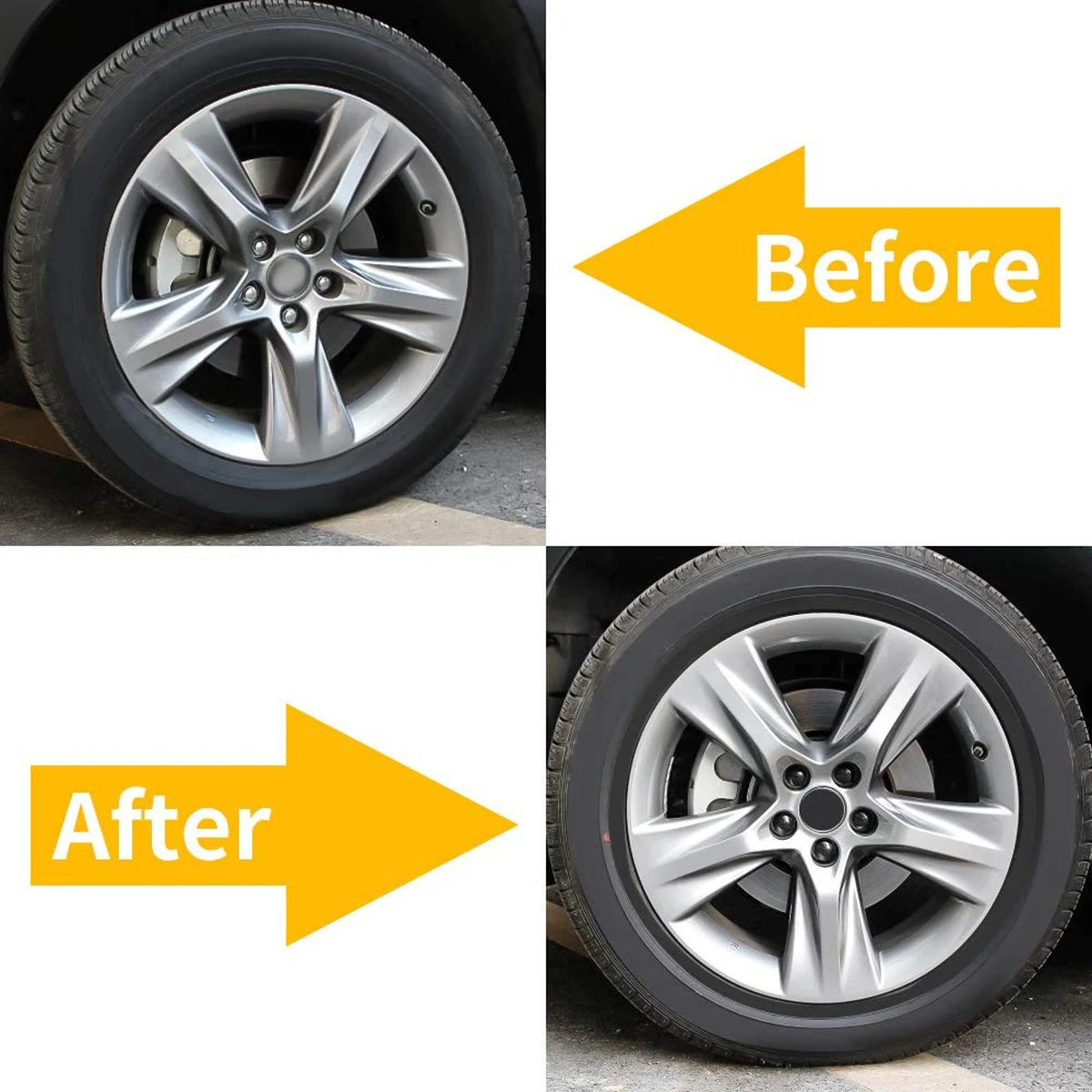Set of 20 Black Hexagon Anti-Rust Wheel Lug Nut Covers – Durable Dust Protection