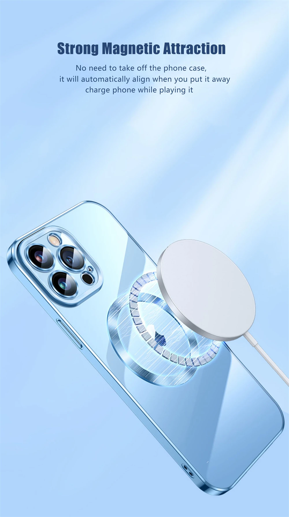 Lens Protection Plating Transparent Phone Case For iPhone 11 12 13 Pro Max For Magsafe Magnetic Magnet Ring Clear Silicone Cover cute iphone 12 pro max cases