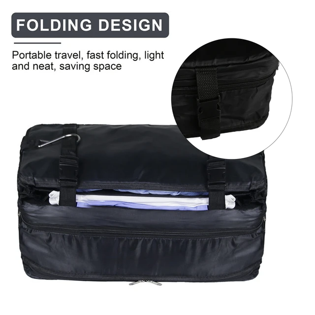 Organizer per bagagli da viaggio borsa da viaggio portatile borsa da  viaggio a 3 ripiani valigia cubo da imballaggio pieghevole borsa da  appendere per armadio spazio - AliExpress