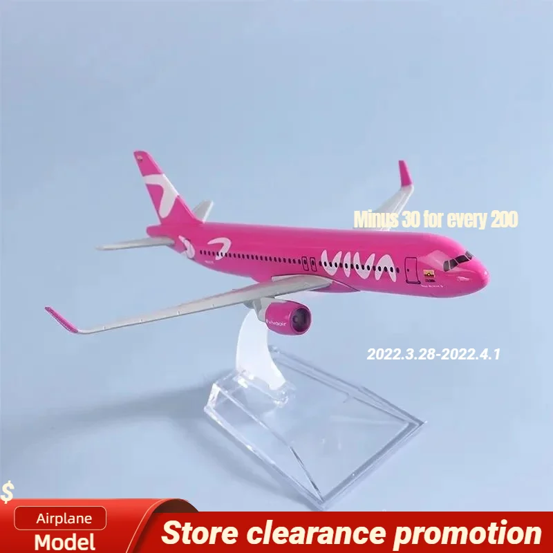 

Авиационная модель самолета Колумбия A320, модель 1:400, 16 см, модель летательного аппарата из сплава, детские игрушки