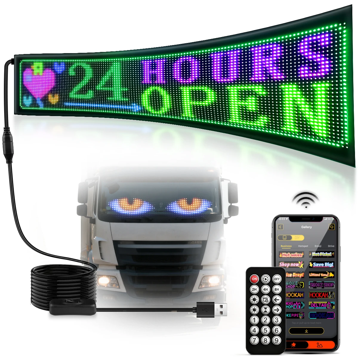 لوحة إعلانات LED مصفوفة RGB