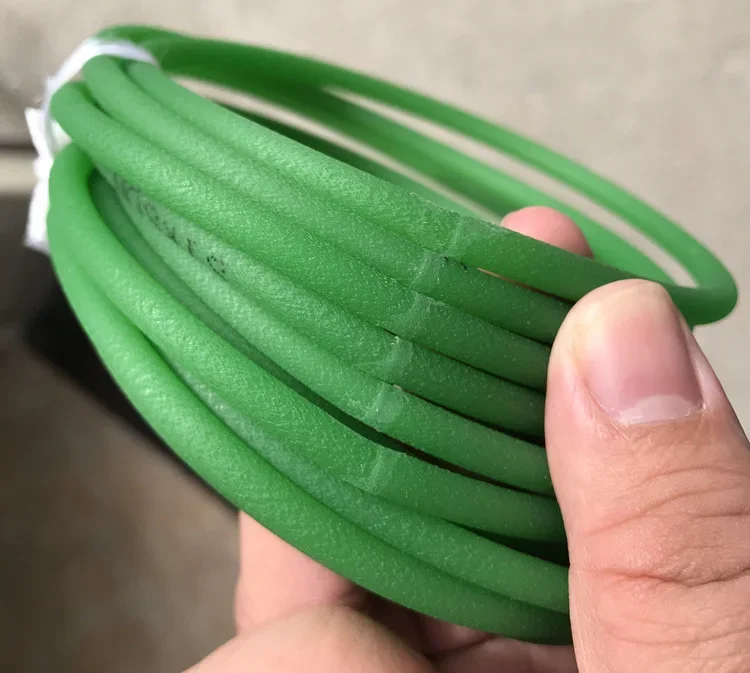 5M Round Urethane Drive Belt Diameter 2/3/4/5/6/8/10/12/15/18mm Rough Surface Green