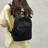 LEFTSIDE Women's 2024 Korean Fashion Small Canvas Backpack Student Back To School Book Bag Cute Travel Solid Color Back Packs 2