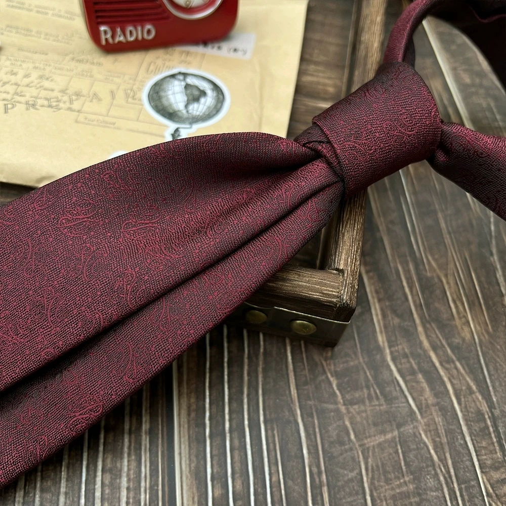 New Trendy Navy Brown Neckties For Men 7cm Formal Business Silk Neck Tie Shirt Suit Cravat Tuxedo Wedding Party Daily Wear Gifts