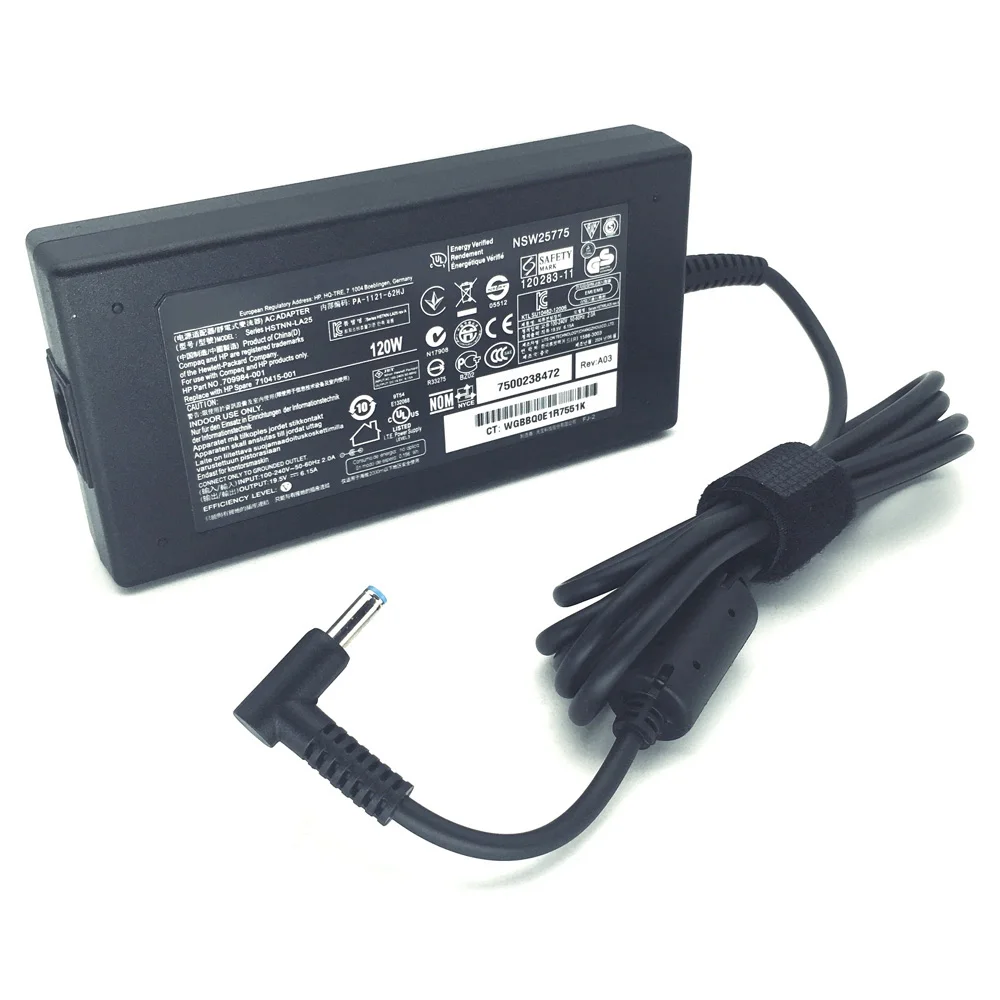  19.5V 6.15A 120W 노트북 AC 충전기 어댑터 710415-001 L41856-001 HP USB-C 도크 G5 5TW10UT 5TW10AA G2 5TW13AA용