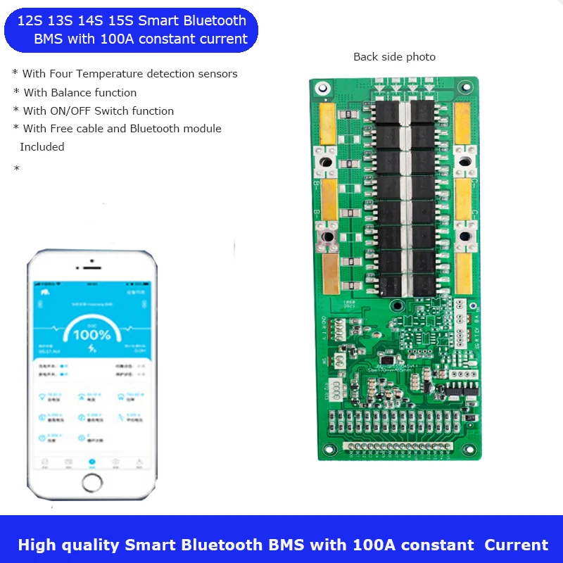 4S to 22S lithium or Lifepo4 battery Smart Bluetooth BMS with 100A constant  current with internal Bluetooth – LLT POWER ELECTRONIC