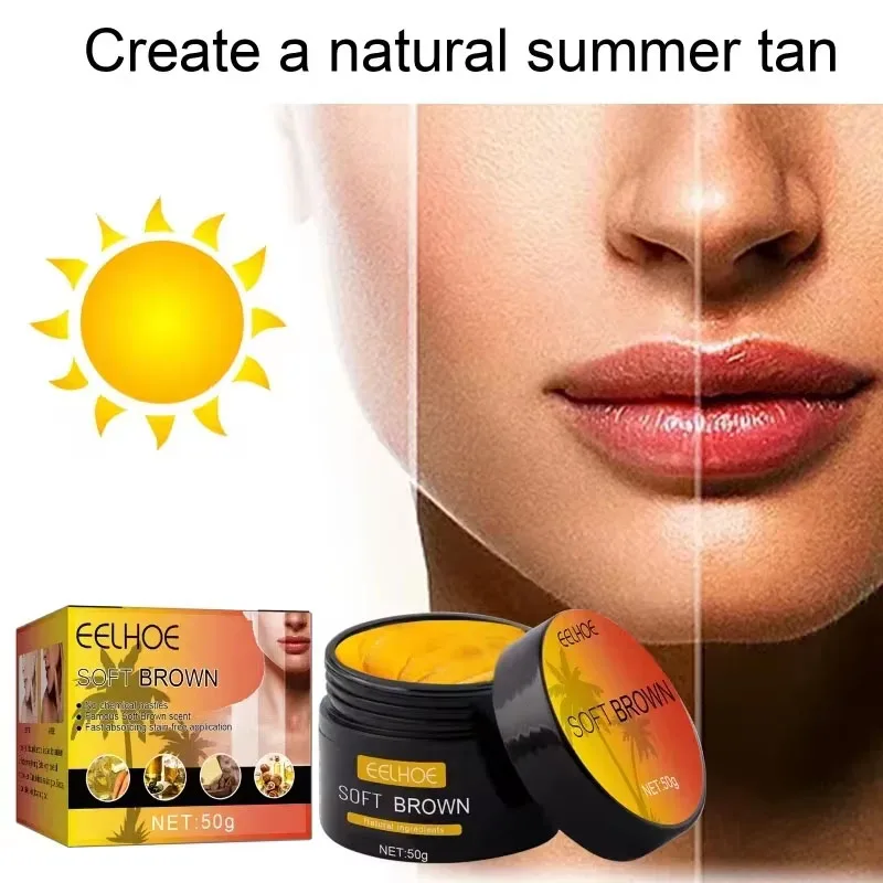 50g Body Tanning Cream Bronze Skin Tanning Lotion Effective Sun Aid Take In Sunlight Moisturizing Cream Body Care Products 2