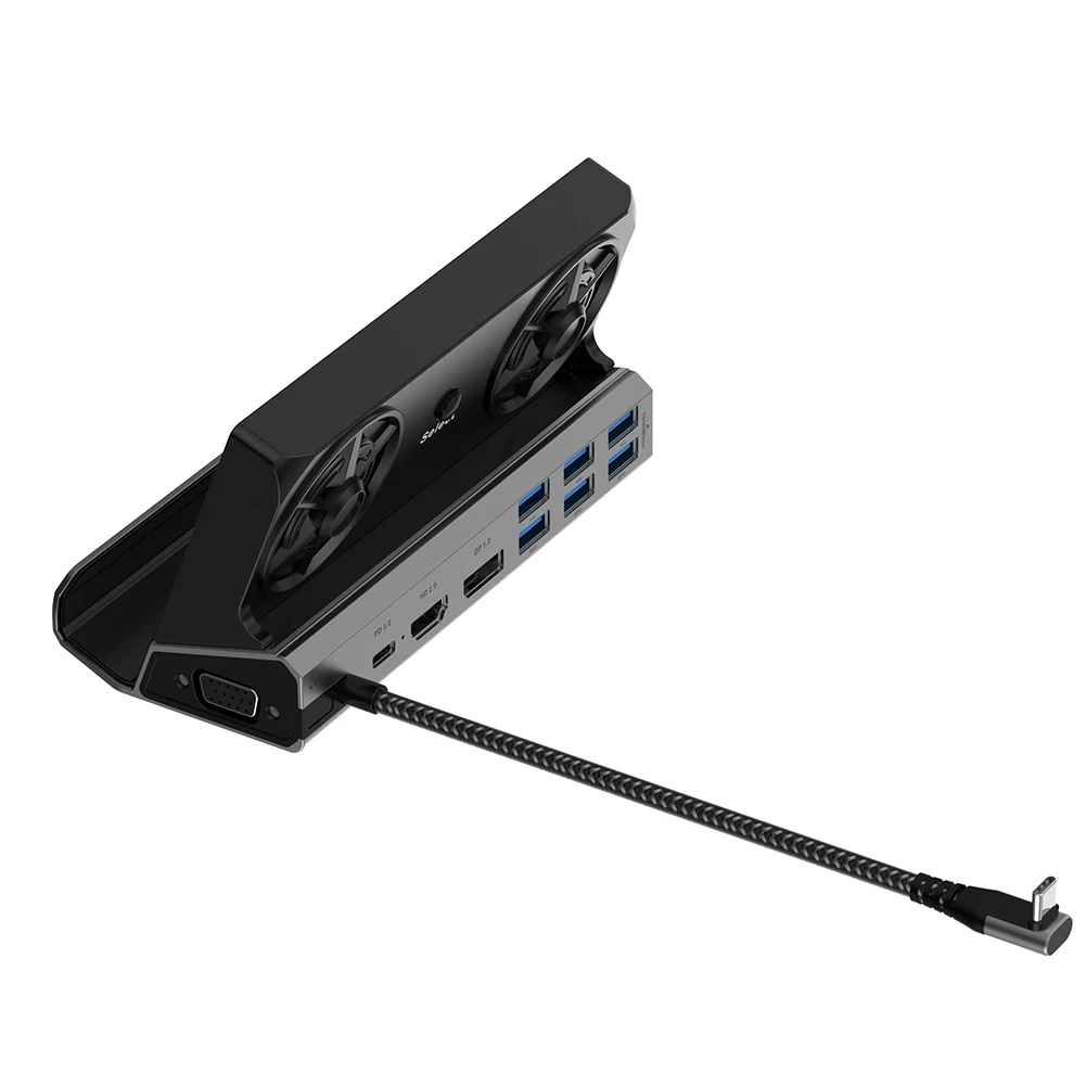 USB C Docking Station Gigabit Ethernet 1000Mbps Dock Console Hub HDMI-Compatible Dock Stand Type C USB 3.0 2.0 for ROG Ally Game