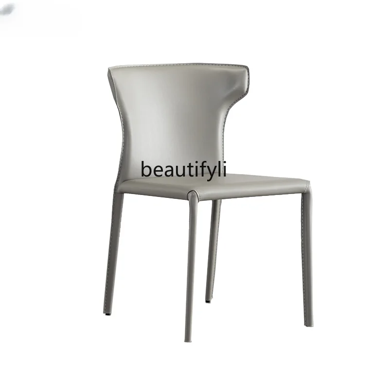 

Home Leisure Dining Tables and Chairs Backrest Office Iron Nordic Simple Modern Chair Restaurant Light Luxury Stool furniture