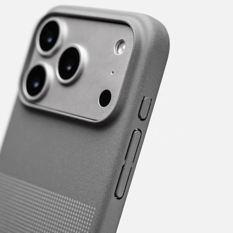 Elegant Sandstone Anti-Slip Magnetic Phone Case with Bare-Feel and MagSafe Compatibility
