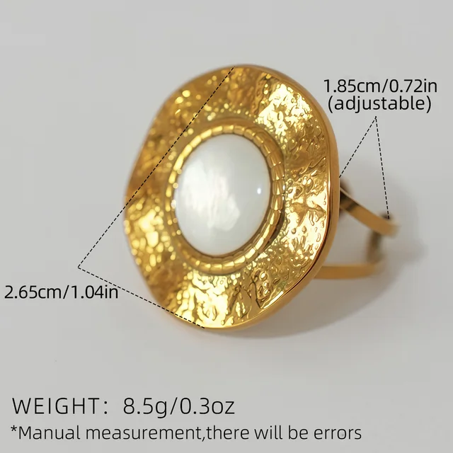 Bagues d'ouverture réglables plaquées or 18 carats en acier inoxydable pour femmes, cadeau de fête de fiançailles, bijoux de tempérament 2025