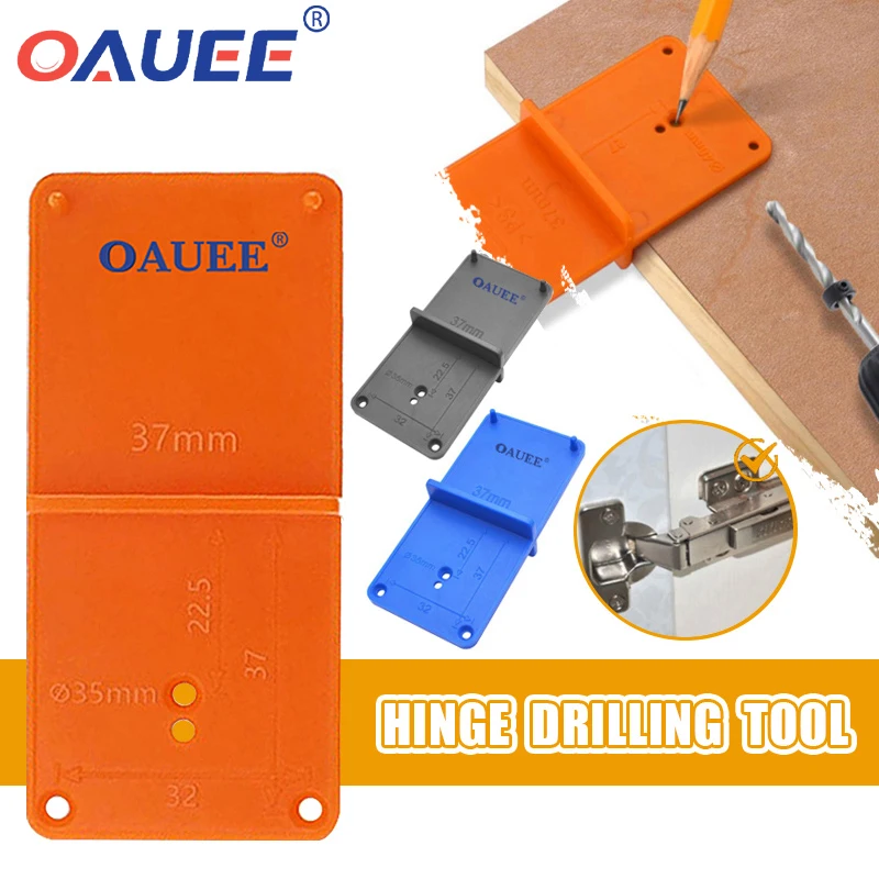Oauee Hinge Hole Drilling Guide Plastic Punch Opener Locator Template
