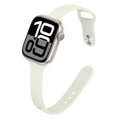 Breathable Silicone Strap for Smartwatch - Elegant Bracelet Design (Retro white)