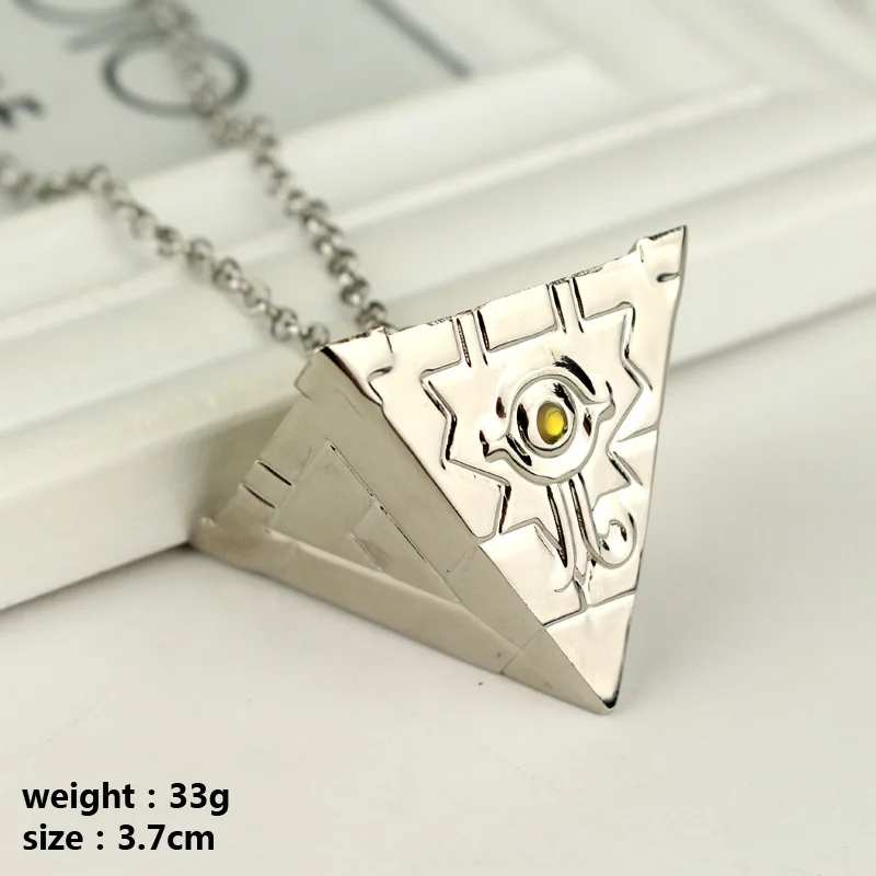 Anime 3D Yu-Gi-Oh Necklace Puzzle Yugioh Pendant Necklace Cosplay Pyramid Egyptian Eye Of Horus Long Chain Jewelry necklace pendant anime necklace game necklace