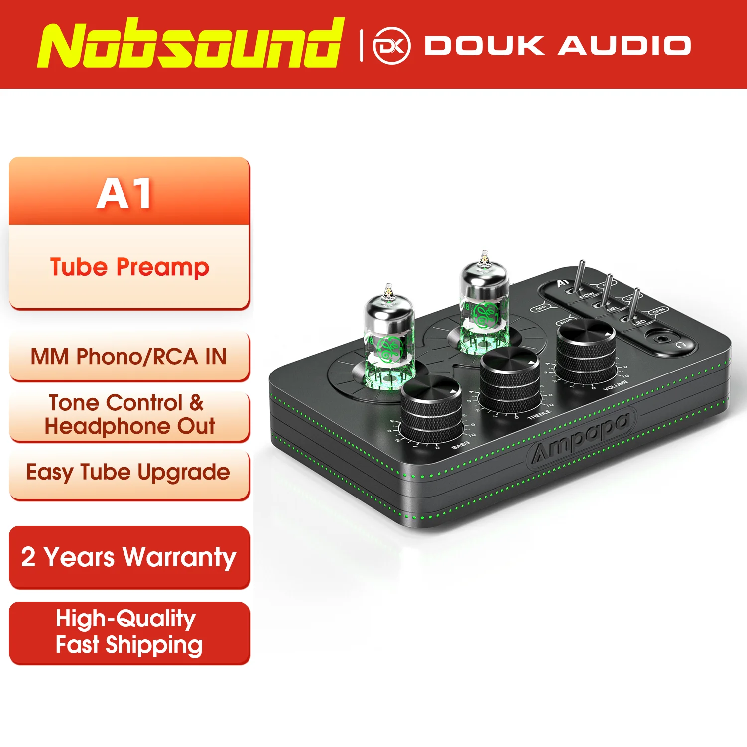 Ampapa A1 HIFI GE5654 Vacuum Tube Phono Preamp for